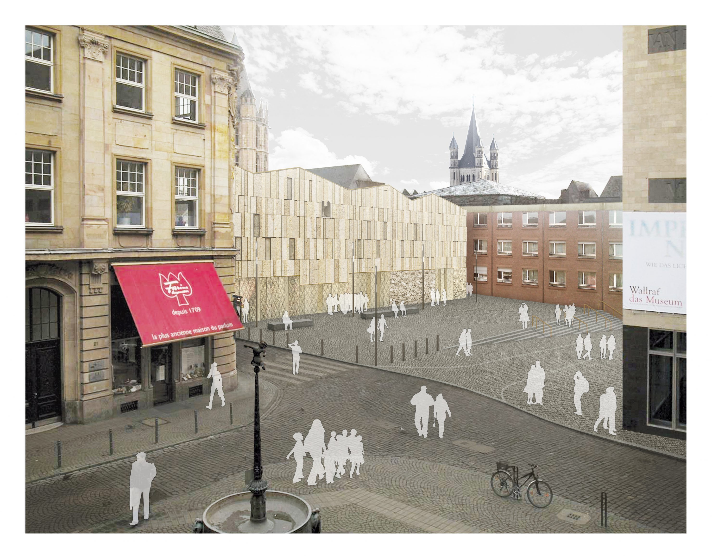 Entwurfsansicht der Museumsfassade