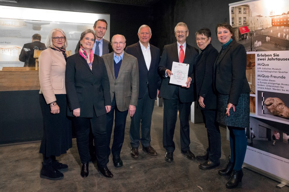 Die Überreichung des Förderbescheids fand am 24. Januar 2019 im Praetorium in Köln statt. Der Befund wird später im MiQua zu sehen sein.