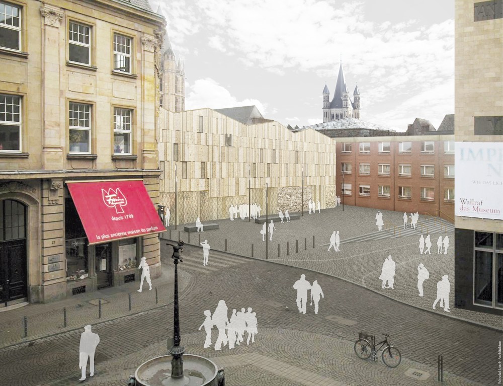 Entwurfsansicht der Museumsfassade